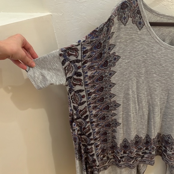 Free People Pick Me Up Hear Her Boho Oversized Top Size XS - Picture 7 of 10